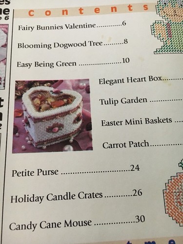 Quick & Easy Plastic Canvas February/March 2000 Number 64 Tulip Candy Cane Mouse