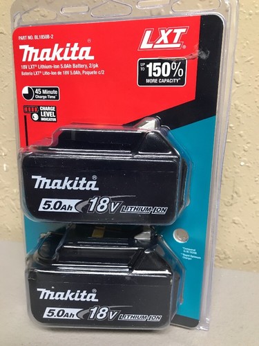 Makita BL1850B-2 18V LXT Lithium-Ion Batteries 5.0Ah 2pk  (NEW) Genuine