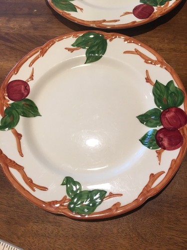 2 Vintage Franciscan China American Apple Pattern Dinner Plate Arch Mark VGC