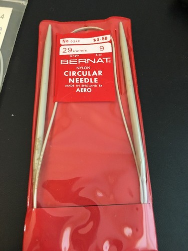 6 Lot Vintage Bernat Boye Circular Knitting Needles Nylon Aluminum 4 6 9  Extras