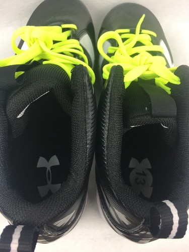 Under Armour Men's Cleats Size 13 Black White Armour Bound Football New O