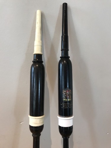 2 Vintage Bagpipe Practice Chanters R.G Lawrie