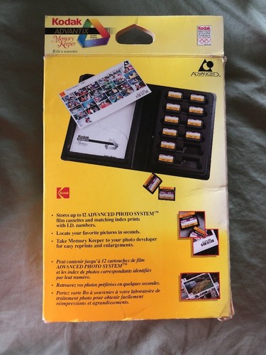 Kodak Advantix Memory Keeper Long Life Storage Book Stores 12 Camera Rolls