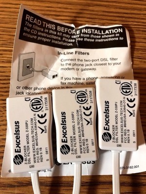 Excelsus Z-blocker Dsl Filter Model Z-330PJ, Lot Of 3