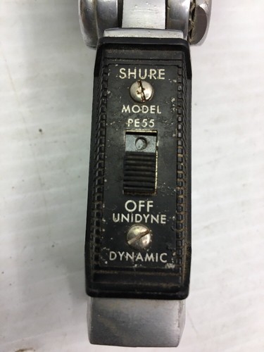 SHURE MICROPHONE MODEL PE55, PROFESSIONAL ENTERTAINERS MICROPHONE - VINTAGE
