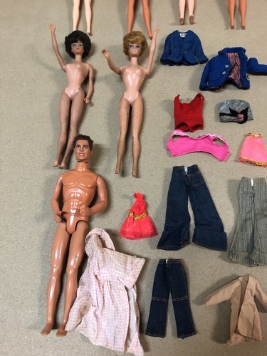 Vintage Lot 1959 1969 Barbie Ken 68 Skipper 1961 Case