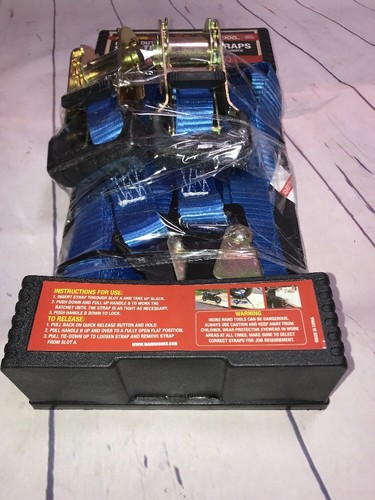 Mann Heavy Duty Soft Tie Ratchet Straps with Snap Hook 2-Pack Set 1