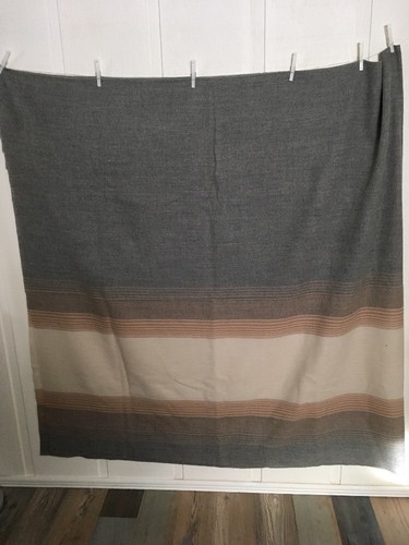 Vintage Wool Fabric Gray Color Block Mid Century Light Grays