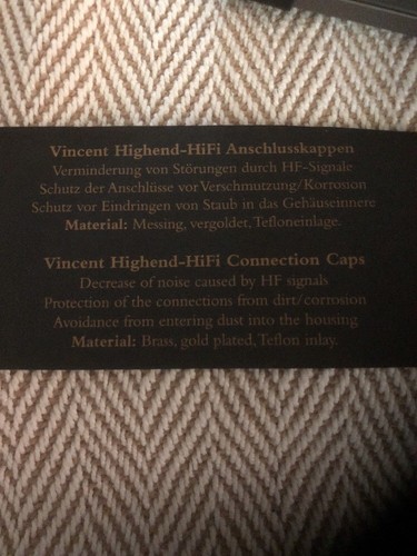 Vincent Highend-HiFi Connection Caps