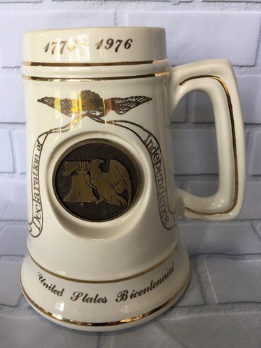 Declaration of Independence U.S.A Bicentennial 200 Years Bronze Coin Mug E74