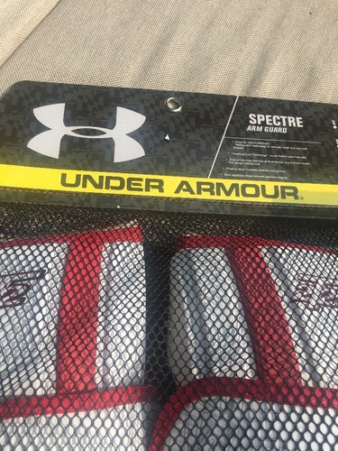 UNDER ARMOUR SPECTRE ARM GUARD  WHITE RED NEW  ADULT LARGE