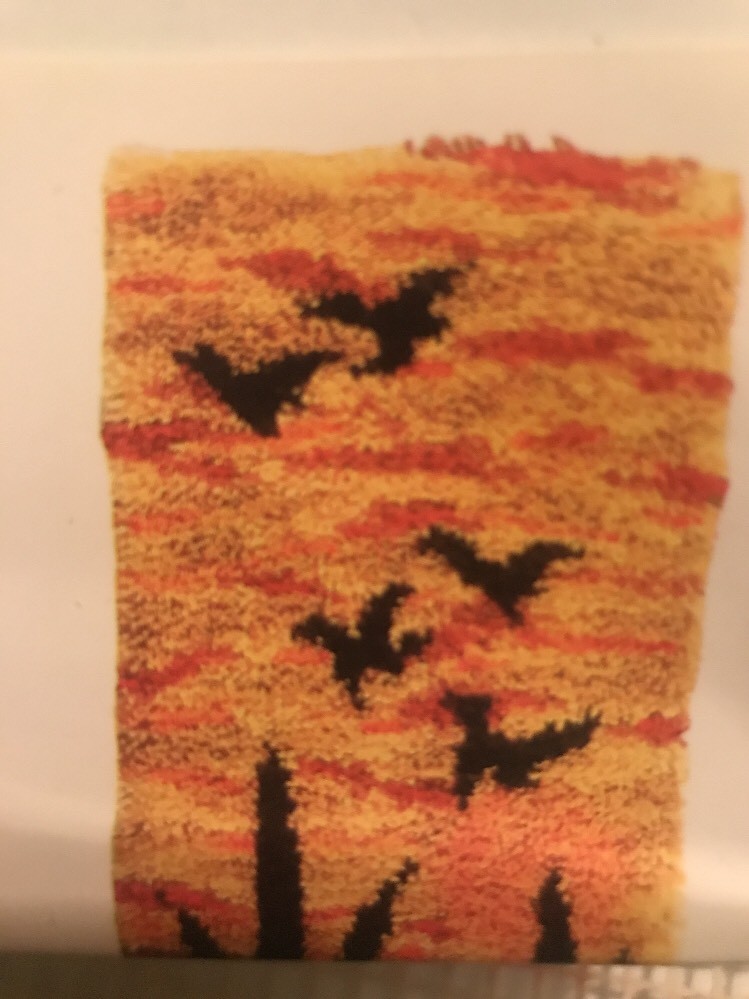 Vintage Mid Century Latch Hook Kit WonderArt Twilight Design No. 4768