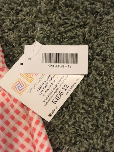 LuLaRoe Girls Skirt Size 12 Orange Checked