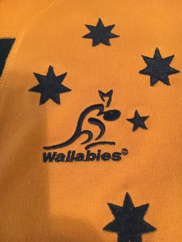 CANTERBURY B59 Mens Wallabies Australia Authentic Rugby Sewn Shirt/Jersey Sz L