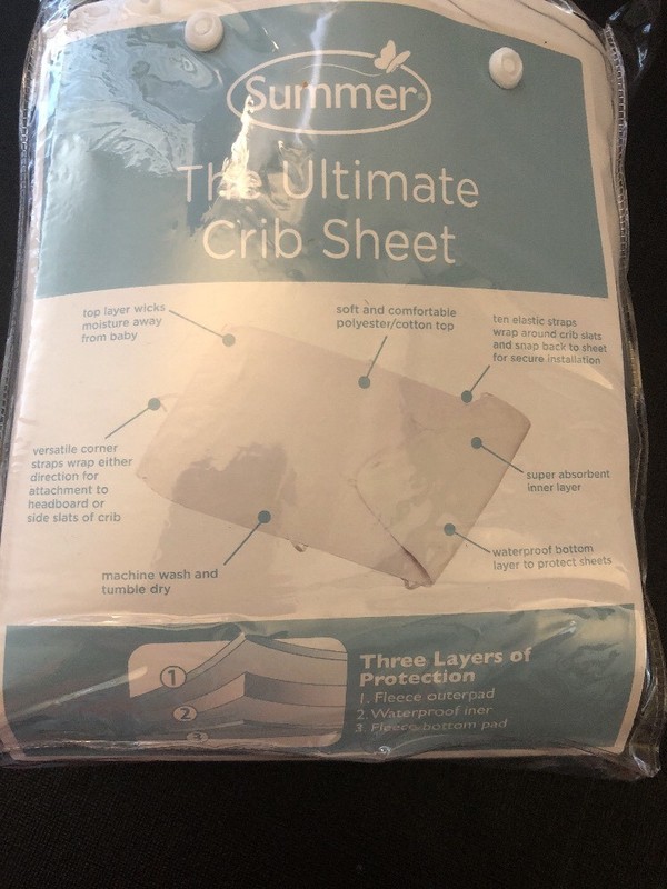 Summer Infant Ultimate Waterproof Crib Sheet For 52 X 28