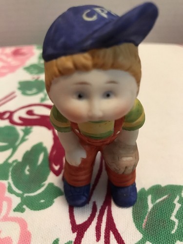 Vintage 1984 Cabbage Patch Kid Ceramic Baseball Player Figurine