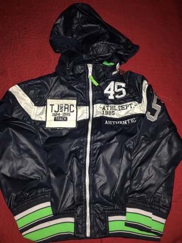 TOMJO Kinder Junge Jacke Regenjacke Übergangsjacke 94 cm 3 Jahre Blau Kapuze