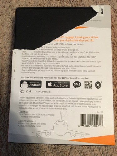 NEW TRAKDOT Luggage Tracker Flight Baggage Tracer Anti-lost Palm-size Locator