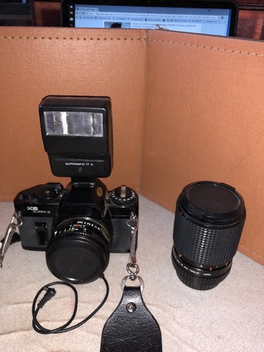 KS SUPER II  SR 2000 Vintage 35 mm  SLR Camera With Two Lenses, Flash And Bag