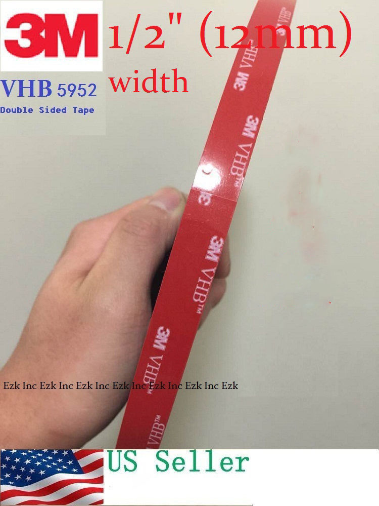3M VHB Double Sided Foam Adhesive Tape 5952 Automotive Mounting 1/2" x 7 yards