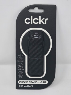 CLCKR Stand & Grip for MagSafe on Compatible iPhones - Black