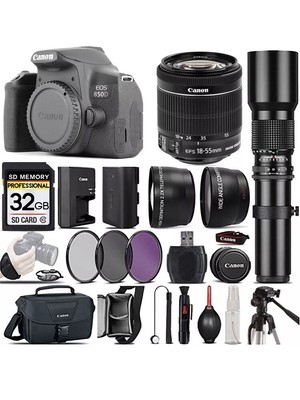 Canon EOS 850D (Rebel T8i) DSLR Camera + 18-55mm IS STM + 500mm - Best Value Kit