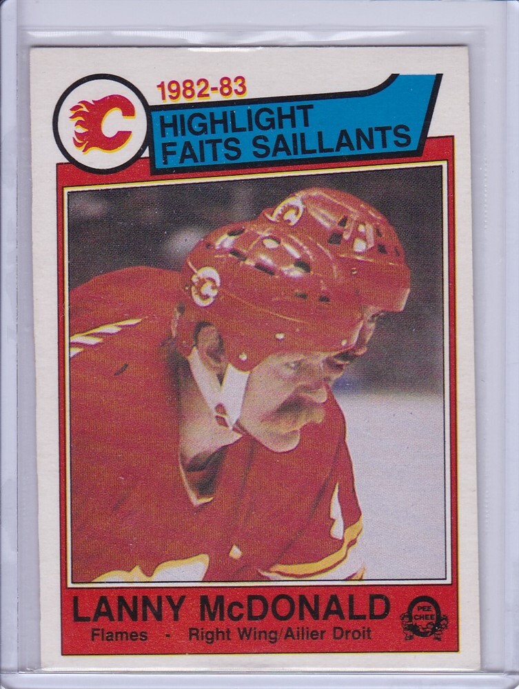 Lanny McDonald Highlight 1983 O-Pee-Chee Hockey Card 75 Grade NM