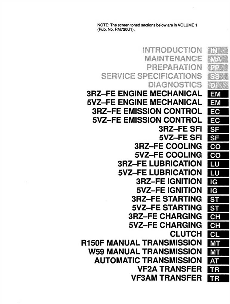 2000 Toyota 4-Runner Shop Service Repair Manual