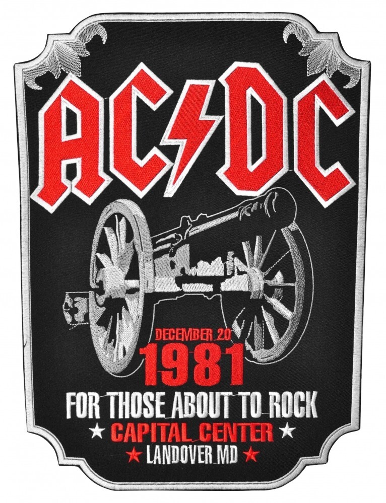 ACDC AC/DC For Those About To Rock Capital Center Back Patch