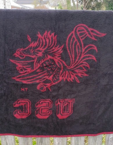 Vintage Biederlack Gamecock South Carolina Blanket