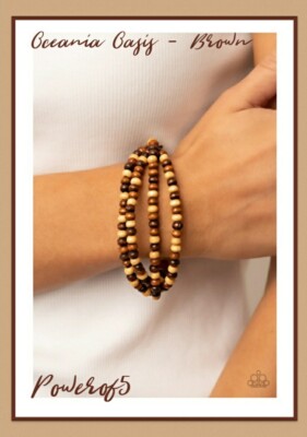  Paparazzi Jewelry  Bracelet    Oceanic Oasis Brown 