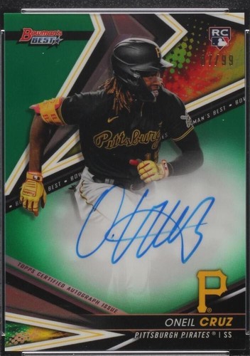 Oneil Cruz 2022 Topps Chrome Platinum Auto 71/99 #OCR Blue