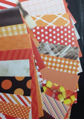 FALL & HALLOWEEN Printed Paper (28pc)Approx:6x6''Pumpkins Candy Corn Autumn Dot