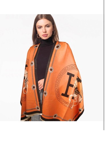 Thick Warm Winter Scarf Luxury Design Print Horse Women Cashmere Pashmina Shawl 