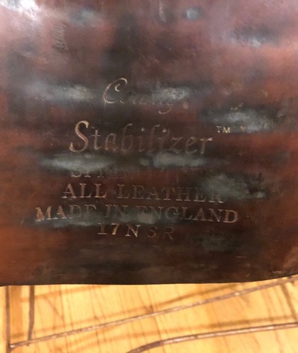 County Stabilizer Saddle, 17N SR, Close contact.  Wool flocked. Very nice!