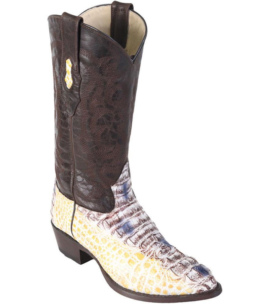 Pre-owned Los Altos Boots Los Altos Natural Genuine Crocodile Western Cowboy Boot (ee+) 09ee2491 In Multicolor