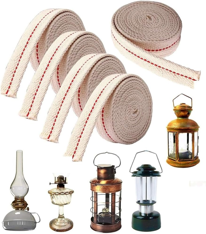 Oil lamp Wick, Lantern Wicks, Flat Cotton Wicks,5 Rolls 3/4 Inch Lamp Oil Wicks