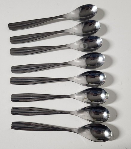 Studio William Stainless Flatware PAPAYA Mirror Dinner Tablespoons 8 Spoons