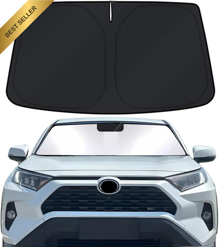 Windshield Sun Shade for Toyota RAV4 Hybrid 2019-2025 Sunshade Accessories - 4 L