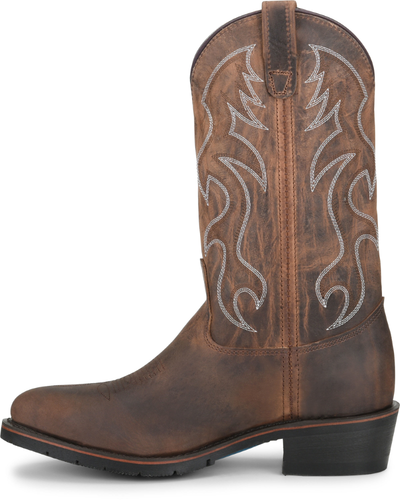 Pre-owned Double-h Boots Men's 12" Robert Steel Toe Ag7™ Western Work Boot Sahara Rangedo
