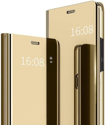 MadBee Xiaomi Redmi Note 7 Clear View Kickstand Case + Screen Protector Gold