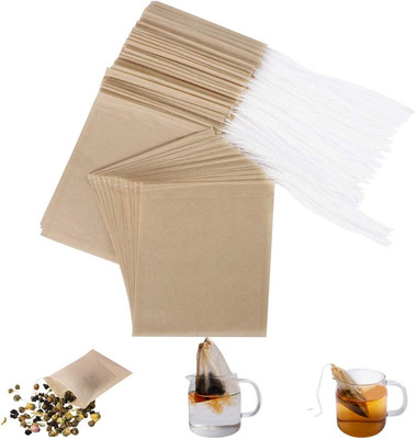 Eco-Fil Disposable Tea Filter Bags for Loose Tea Infuser Sachets with Drawstring