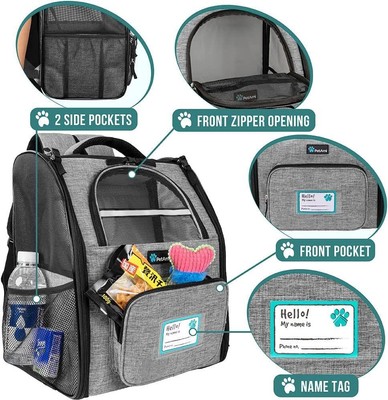 Backpack For Small Cats And Dogs, Puppies, Gray  New