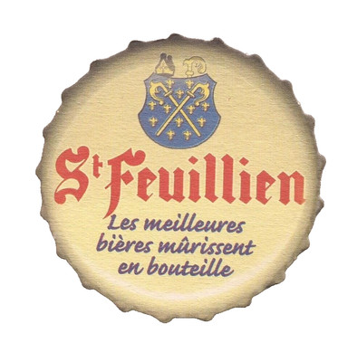 St. Feuillien-Friart Beer Coaster-Le Roeulx Belgium-R4034+
