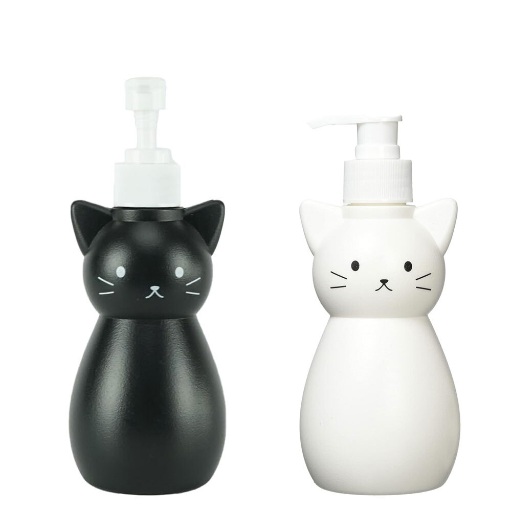 Hashy TOPIN Soap Dispenser-S Black Cat White Cat Bottle 300ml