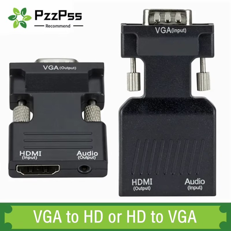 VGA to HDMI-compatible Audio Video Converter 1080P HDMI-compatible To VGA Adapte