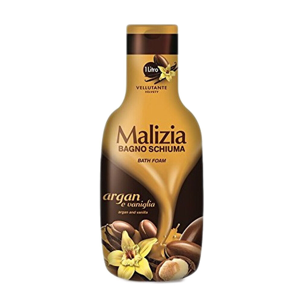 MALIZIA Badeschaum Argan & Vanille 1000 ml nutritives und pflegendes Schaumbad