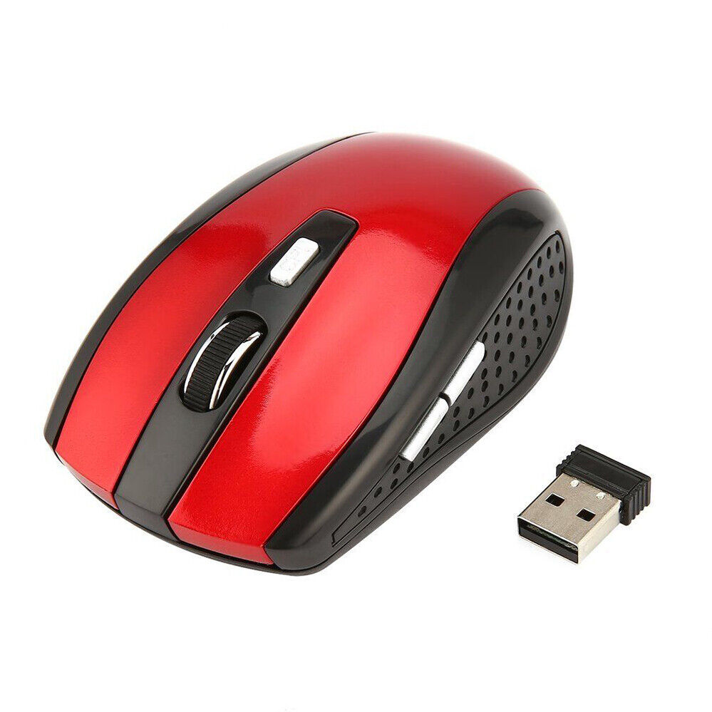 2.4GHZ USB Cordless Dongle Optical With Laptop Scroll Wireless Mouse PC