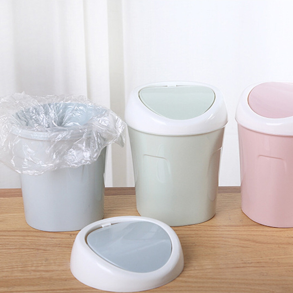 Cute Mini Desktop Small Waste Bin Basket Trash Can AU Table Office