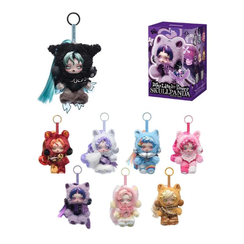 POP MART SKULLPANDA × My Little Pony Series Plush Doll Pendant